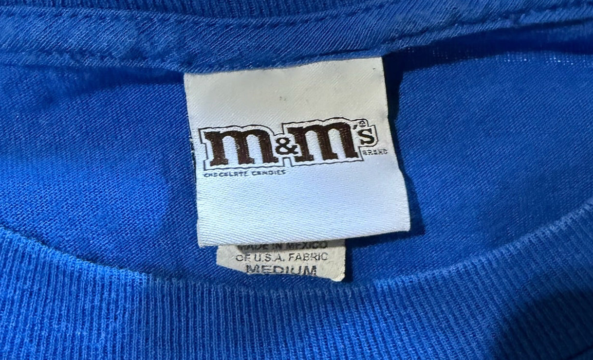 90’s Orange M&M Blue Graphic tee