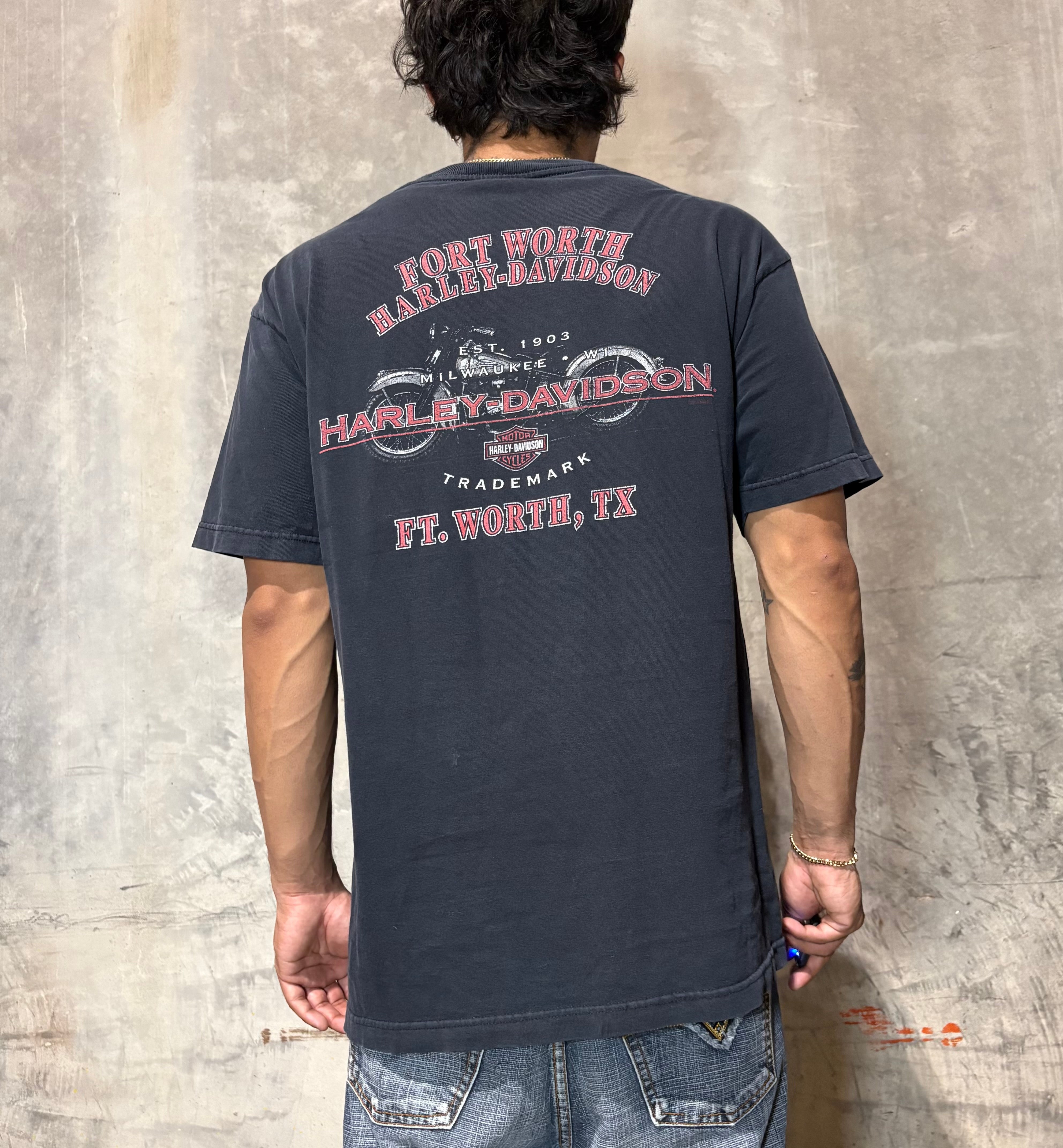 Vintage Black And Red Harley Davidson Tee