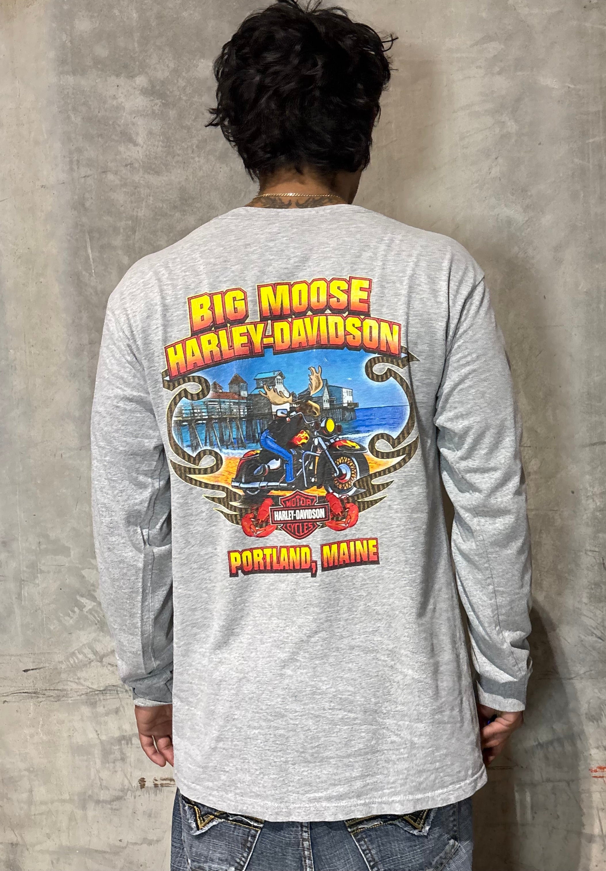 Portland, Maine Vintage Harley Davidson Longsleeve