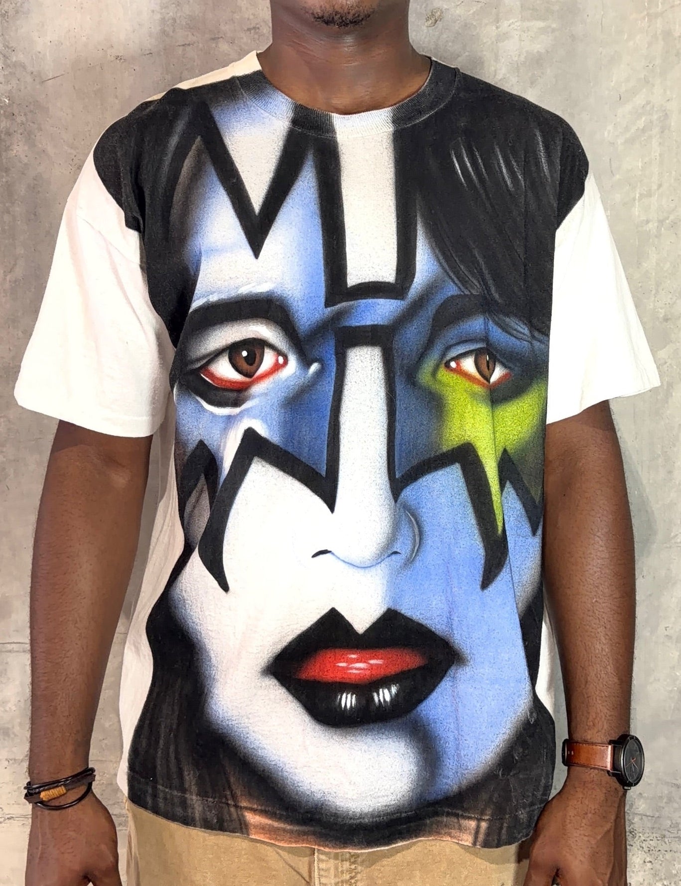 90's Air Brushed Kiss Band Tee