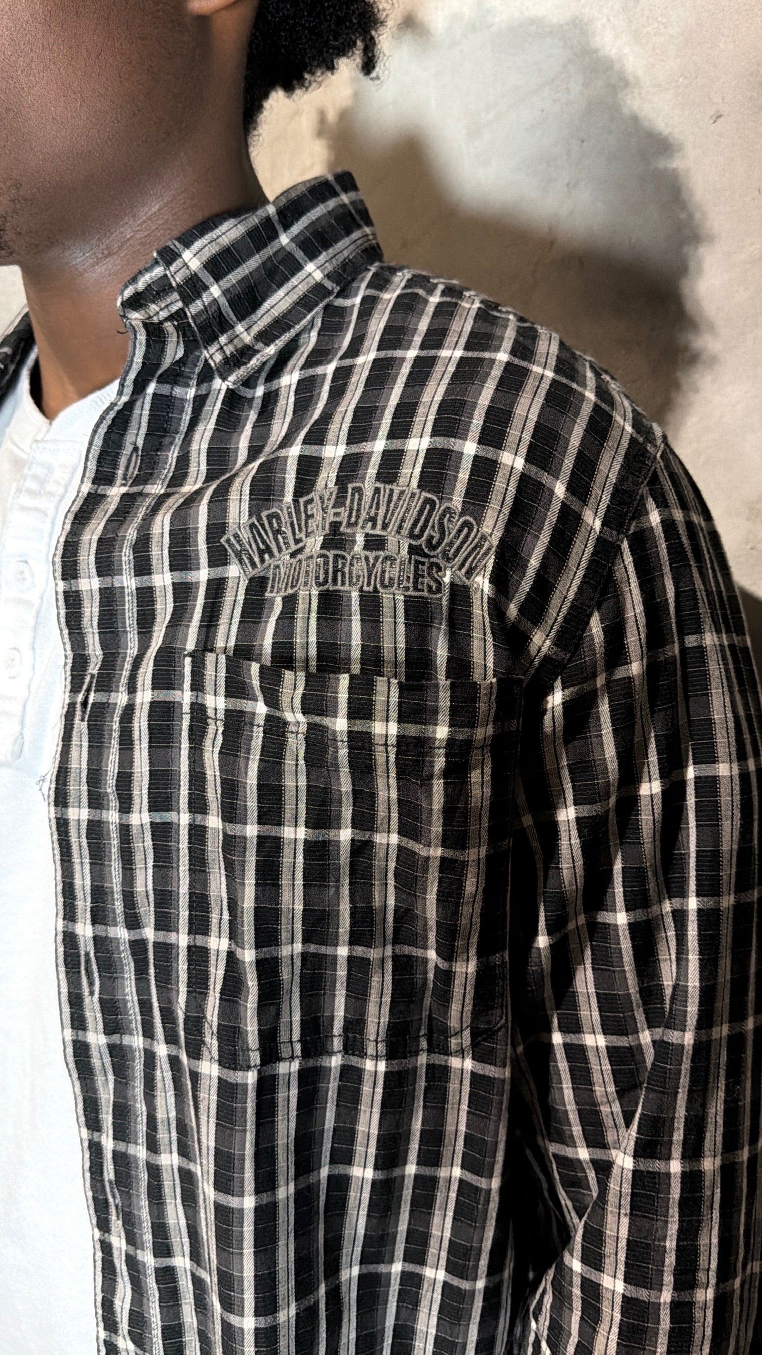 Vintage Harley Davidson Flannel Shirt