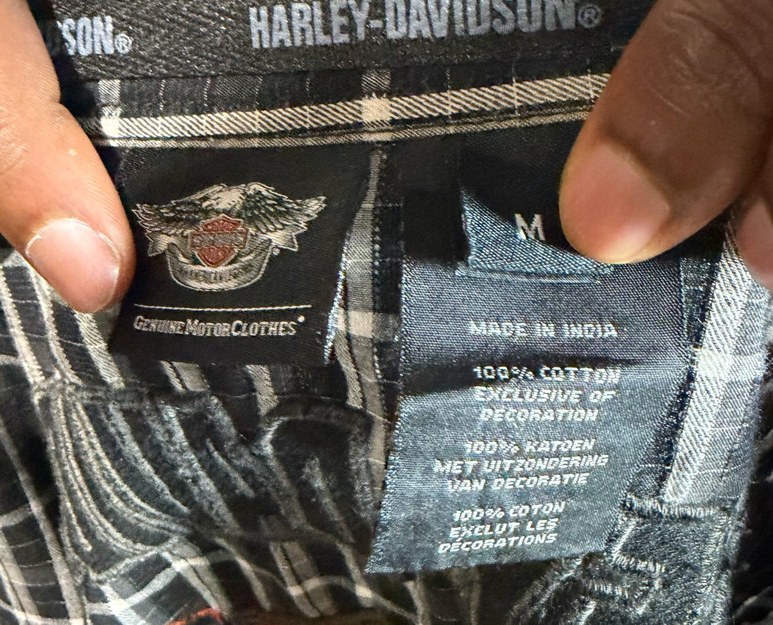 Vintage Harley Davidson Flannel Shirt