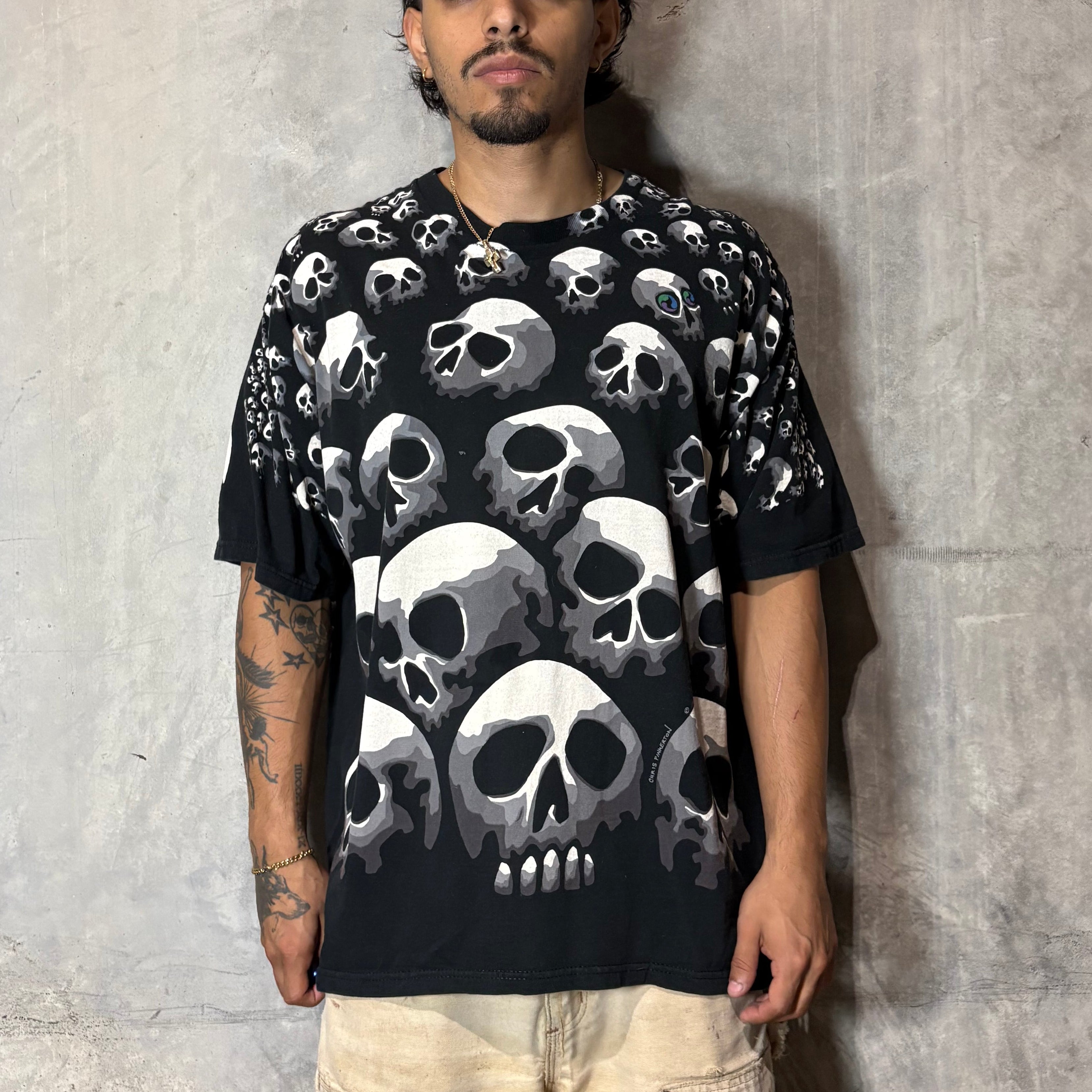 1992 Liquid Blue Chris Pinkerton Skull AOP
