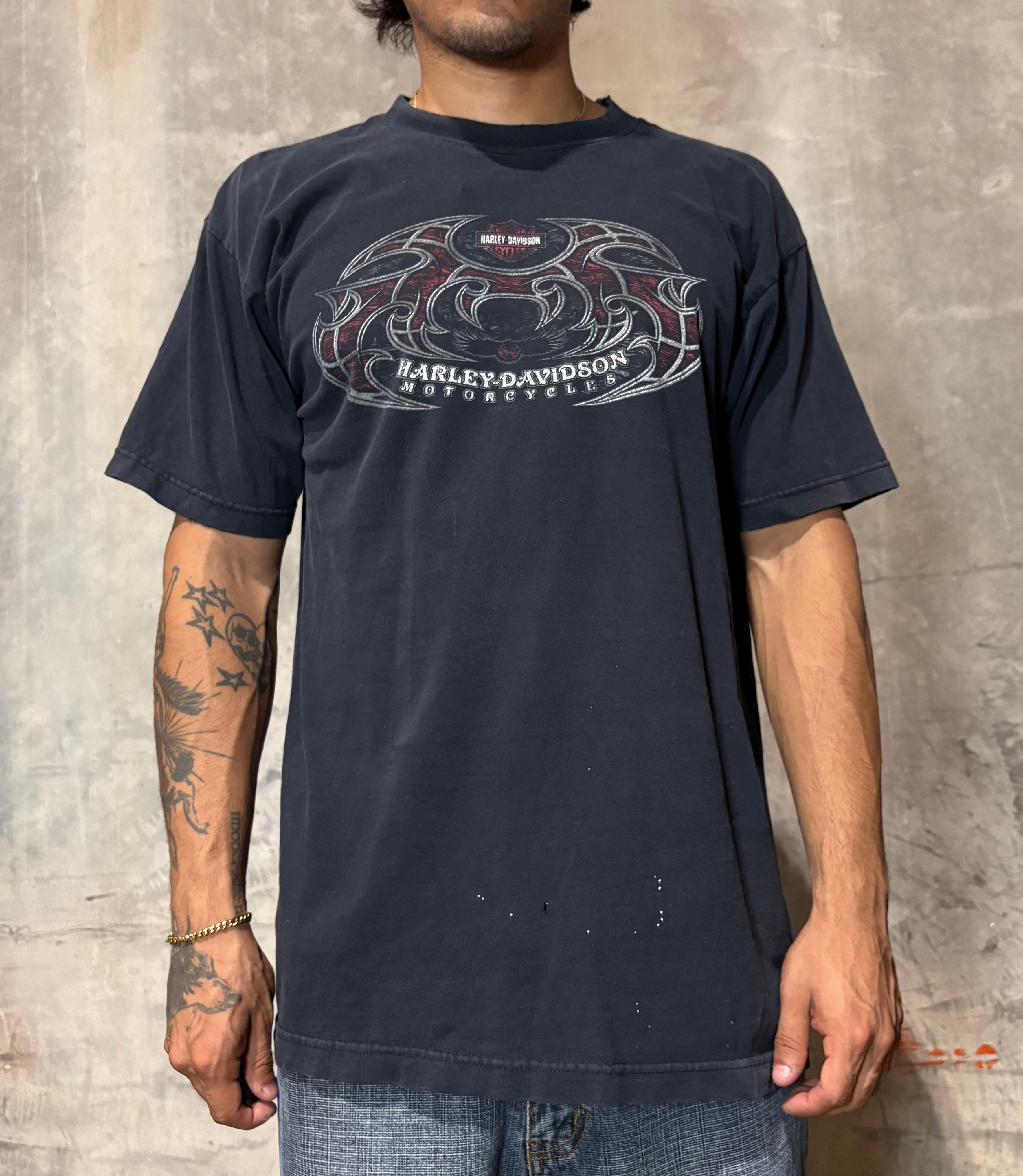 Vintage Black And Red Harley Davidson Tee