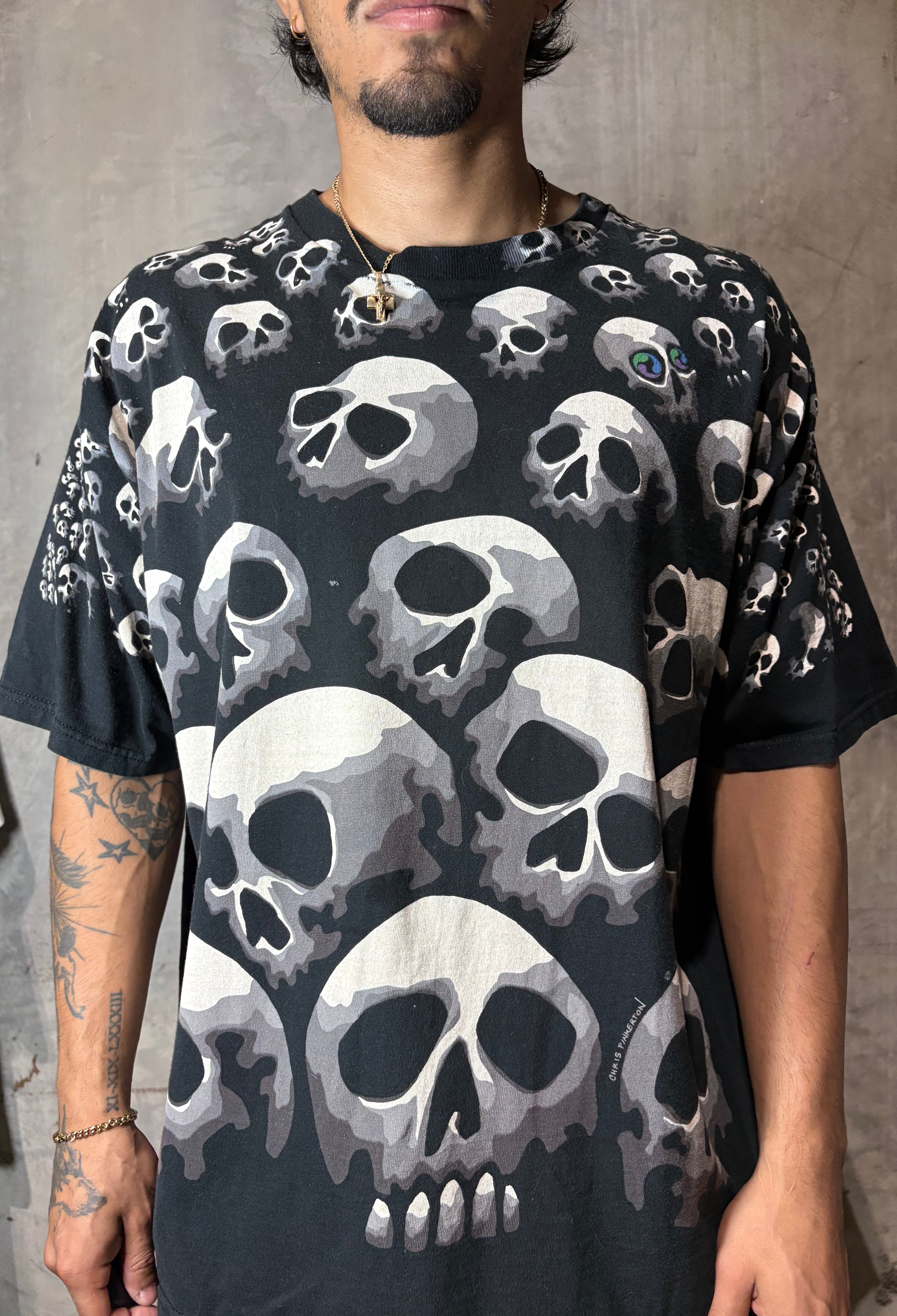 1992 Liquid Blue Chris Pinkerton Skull AOP
