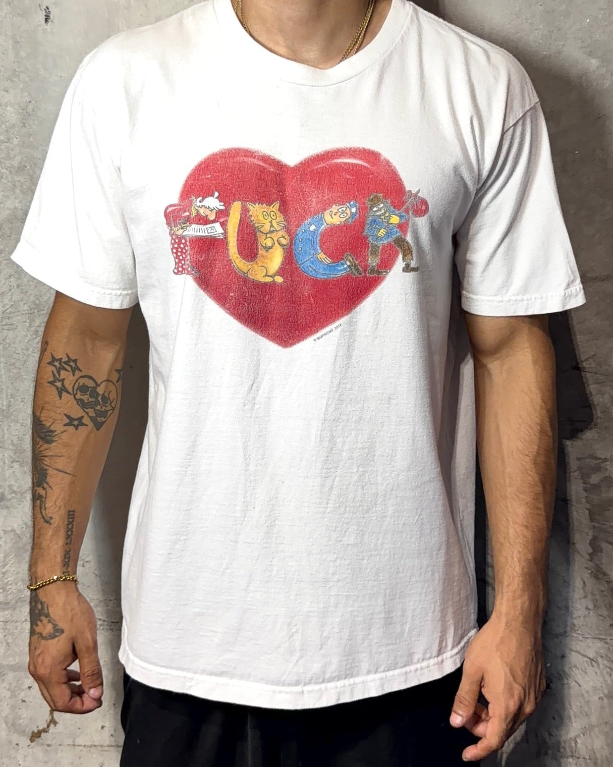 2017 "fuck love" Supreme tee