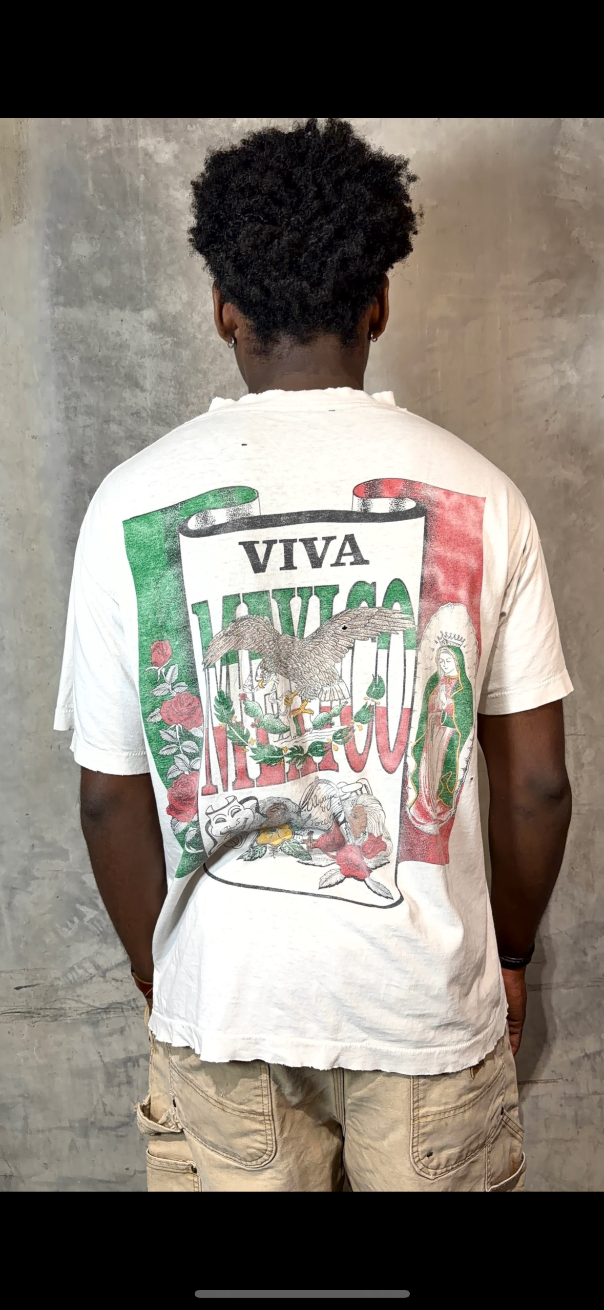 90's "Viva Mexico" White Tee